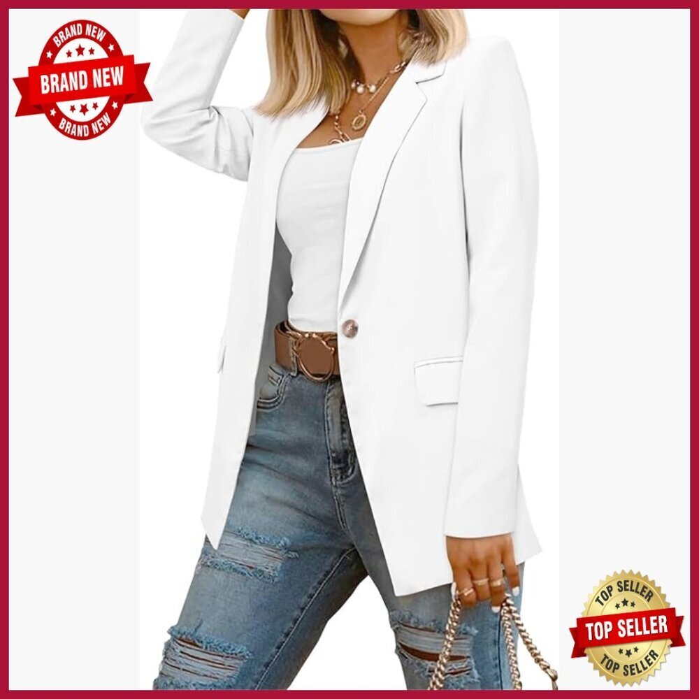 Women's Professional Blazer with Lined Design and Pockets for Business Casual